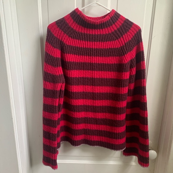 Anthropologie Maeve Striped Turtleneck Sweater XL
Pink Maroon - Picture 4 of 8